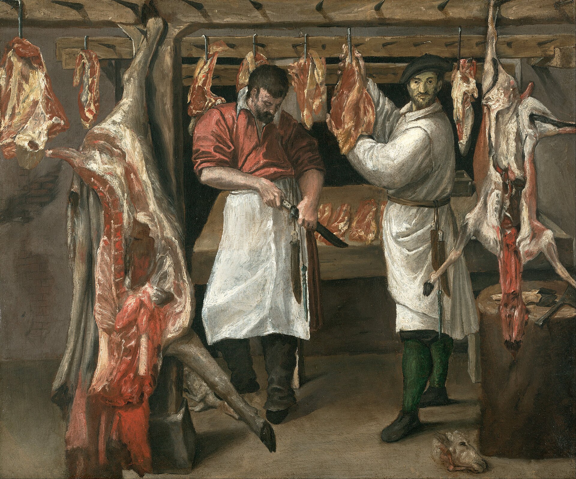 Annibale Carracci, The Butcher's Shop, c. 1583