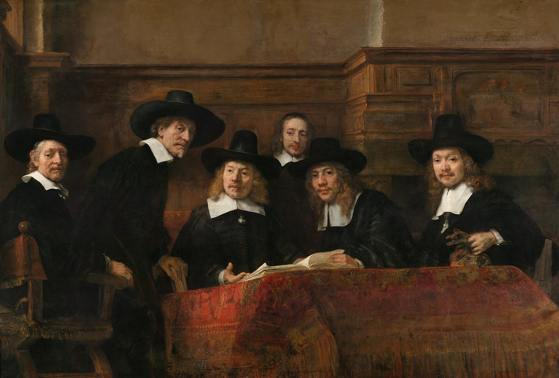 Rembrandt van Rijn, The Syndics of the Drapers' Guild, 1662