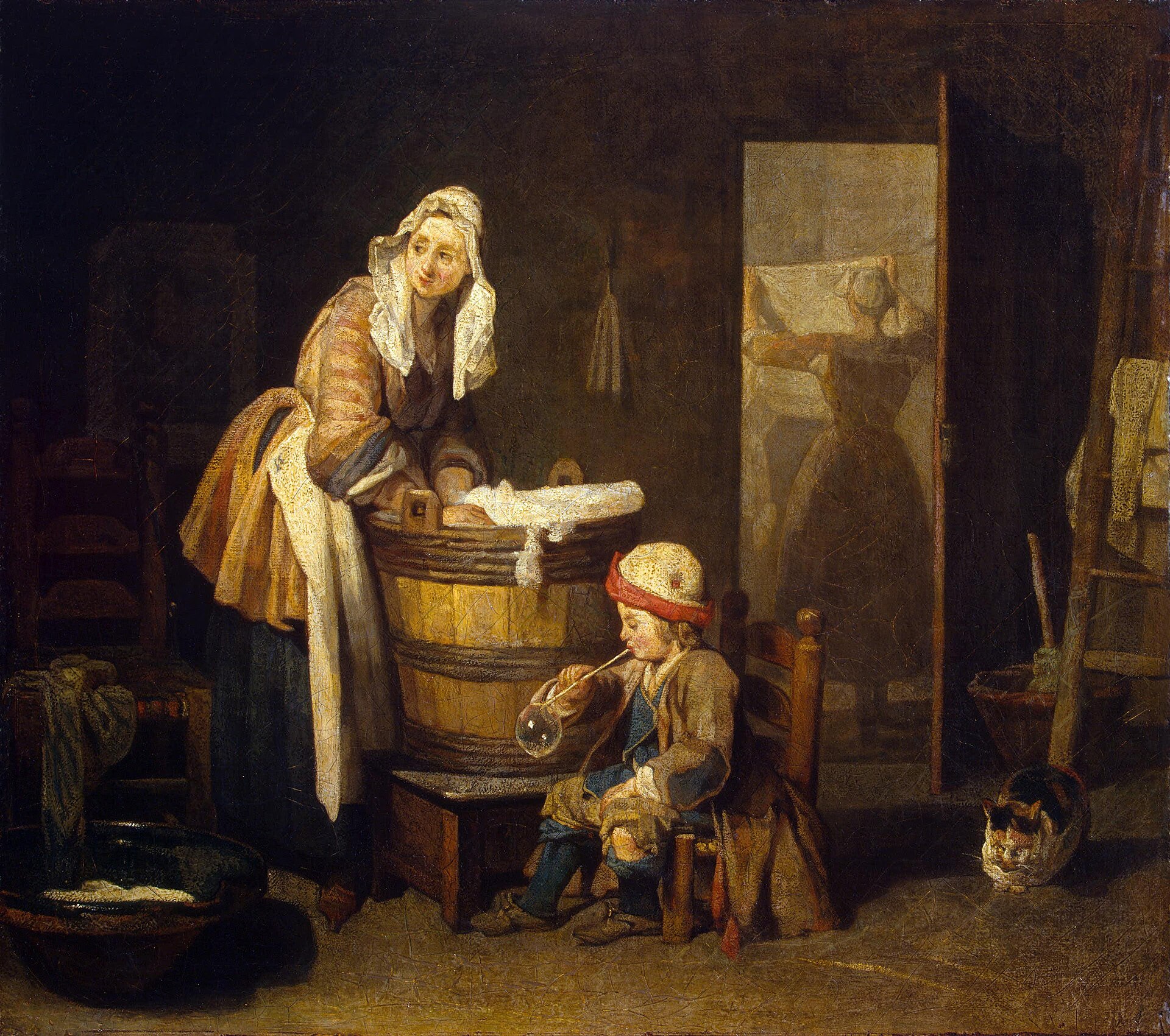 Jean-Baptiste-Simeon Chardin, The Laundress, c. 1733