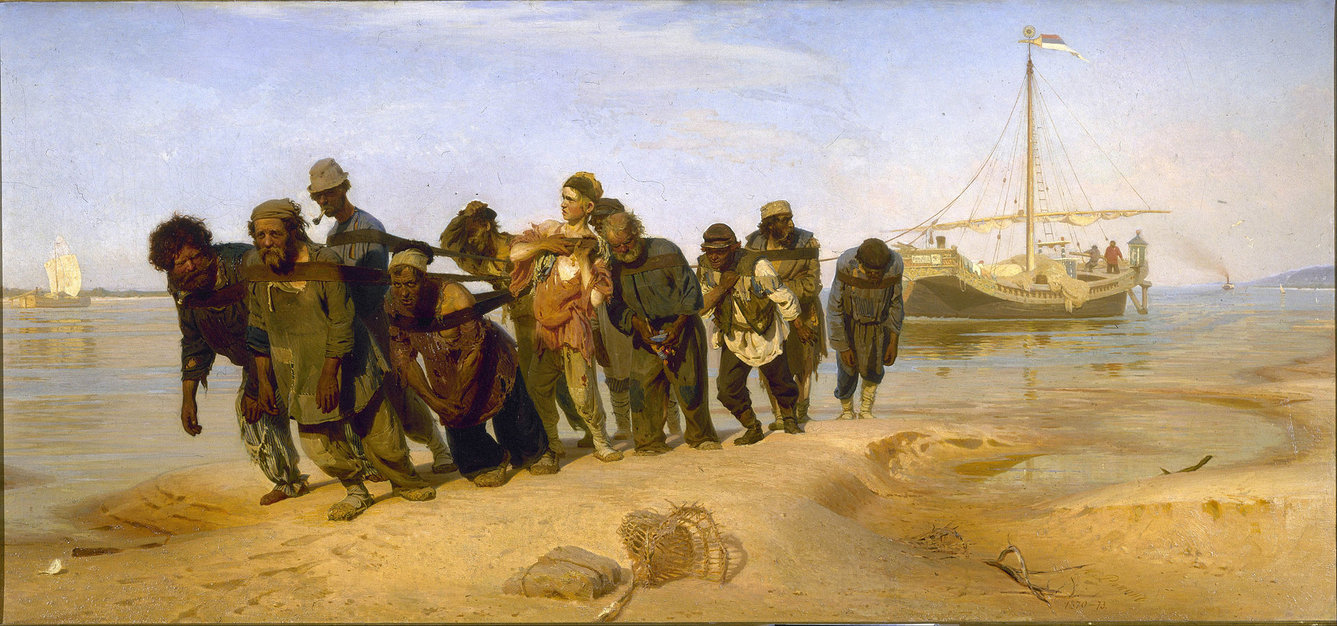 Ilya Repin, Barge Haulers on the Volga, 1870-73