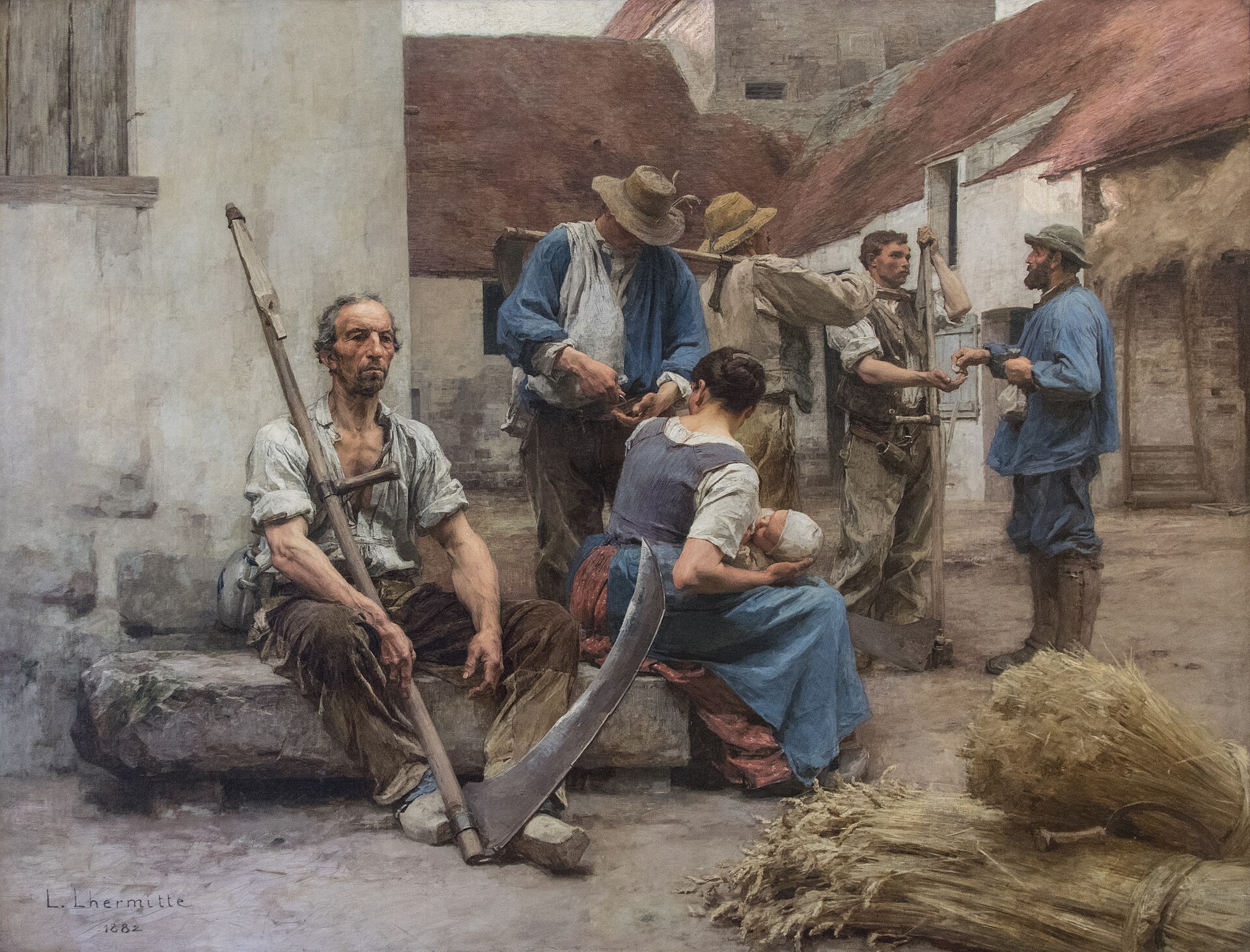 Leon Augustin Lhermitte, Paying the Harvesters, 1882
