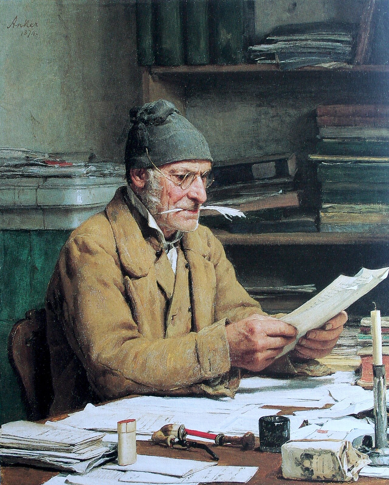 Albert Anker, The Village Clerk, c. 1874