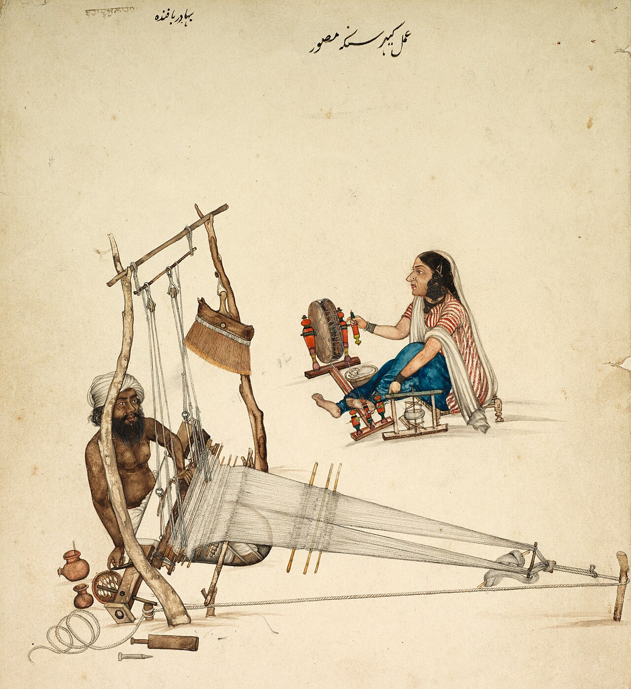 Company School artists, Indian trades and castes (weavers, potters, dyers), early-mid 19th c.