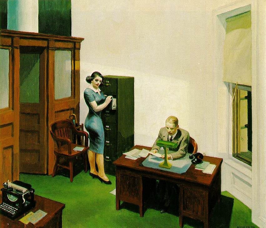 Edward Hopper, Office at Night, 1940