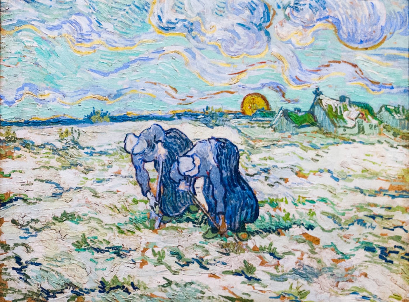Vincent van Gogh, Two Peasant Women Digging in a Snow-Covered Field, 1890