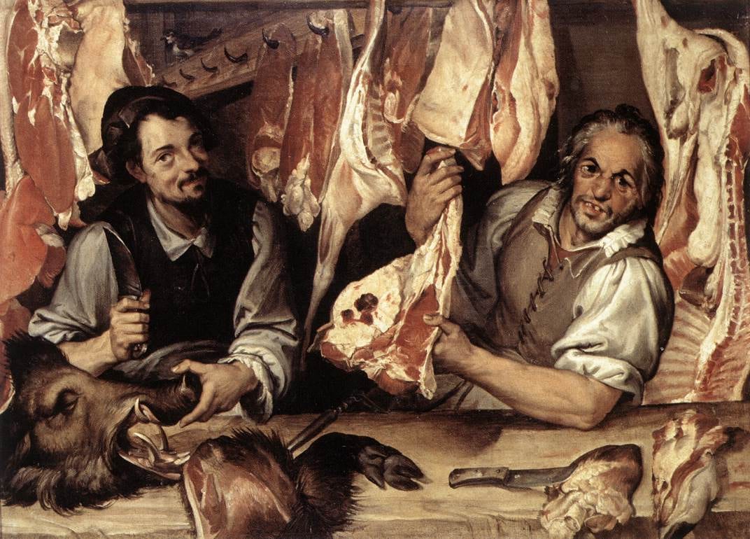 Bartolomeo Passerotti, The Butcher's Shop, c. 1580