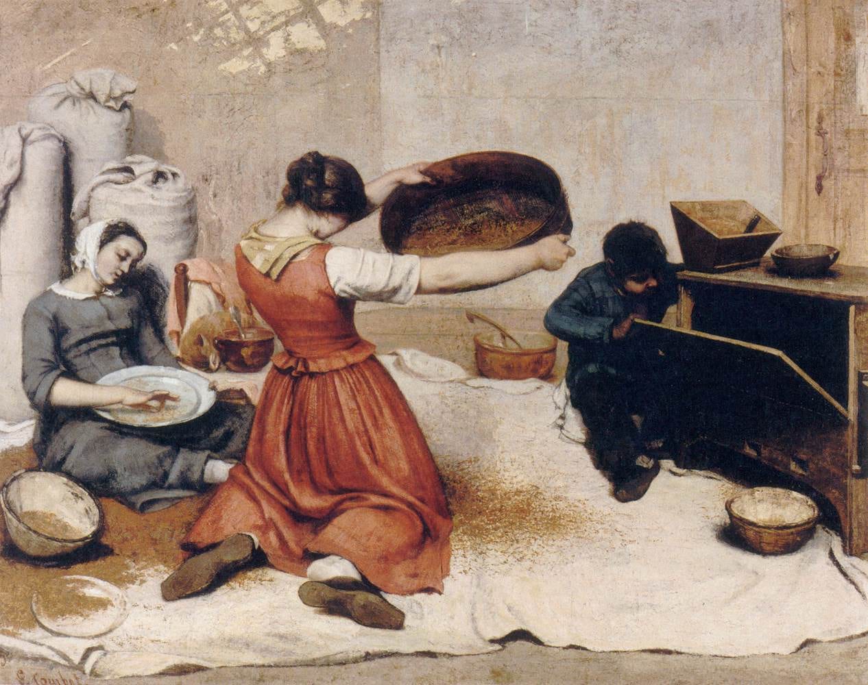 Gustave Courbet, The Wheat Sifters, 1854