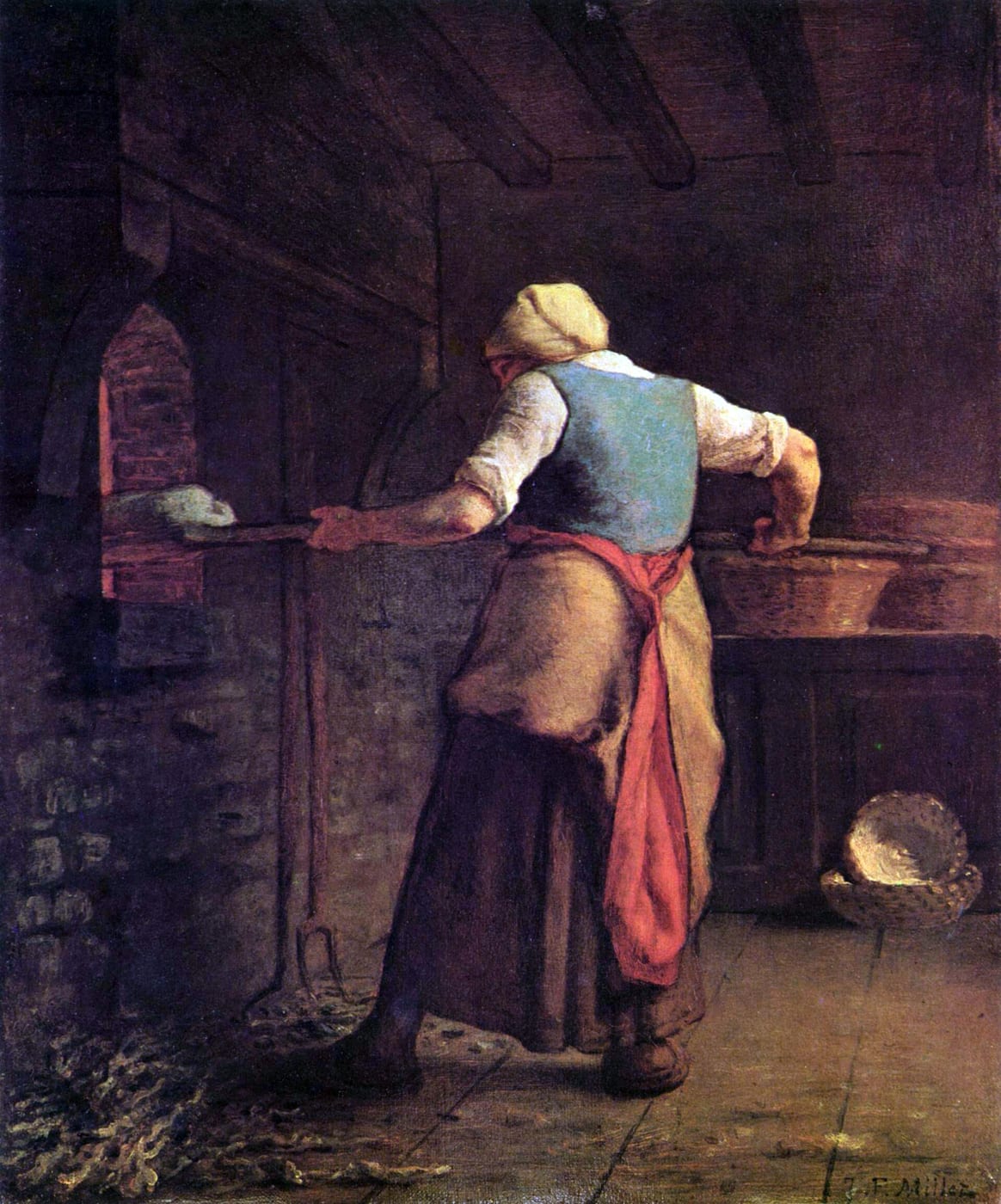 Jean-Francois Millet, Woman Baking Bread, 1854