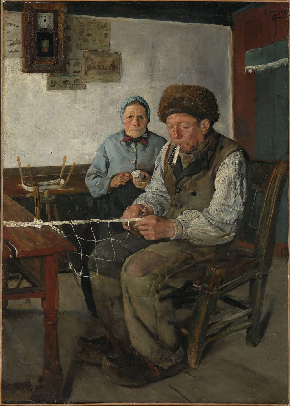 Christian Krohg, The Net Mender, 1880