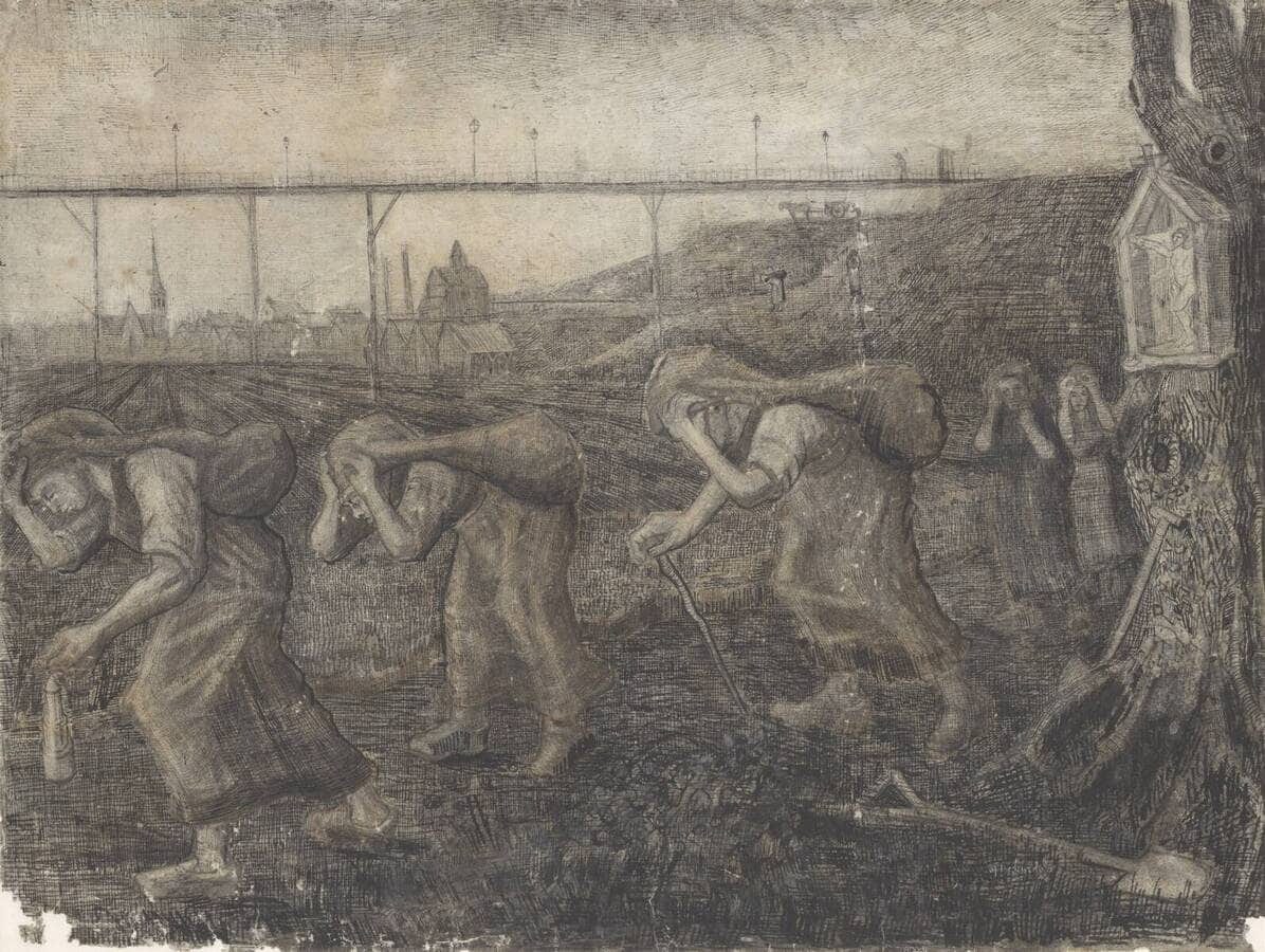 Vincent van Gogh, Women Miners Carrying Sacks (The Bearers of the Burden), 1882