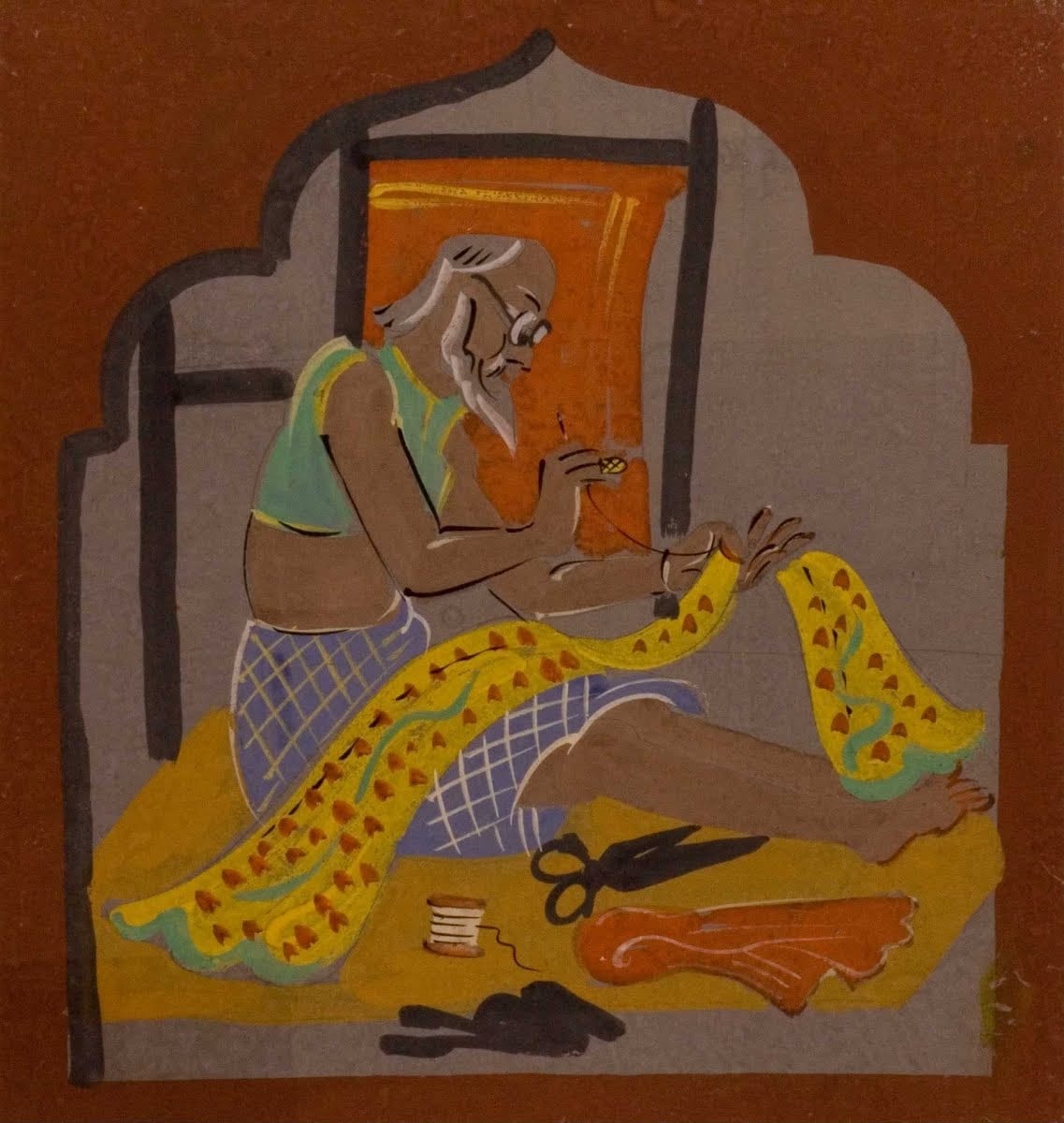 Nandalal Bose, Haripura Poster: The Tailor, 1938