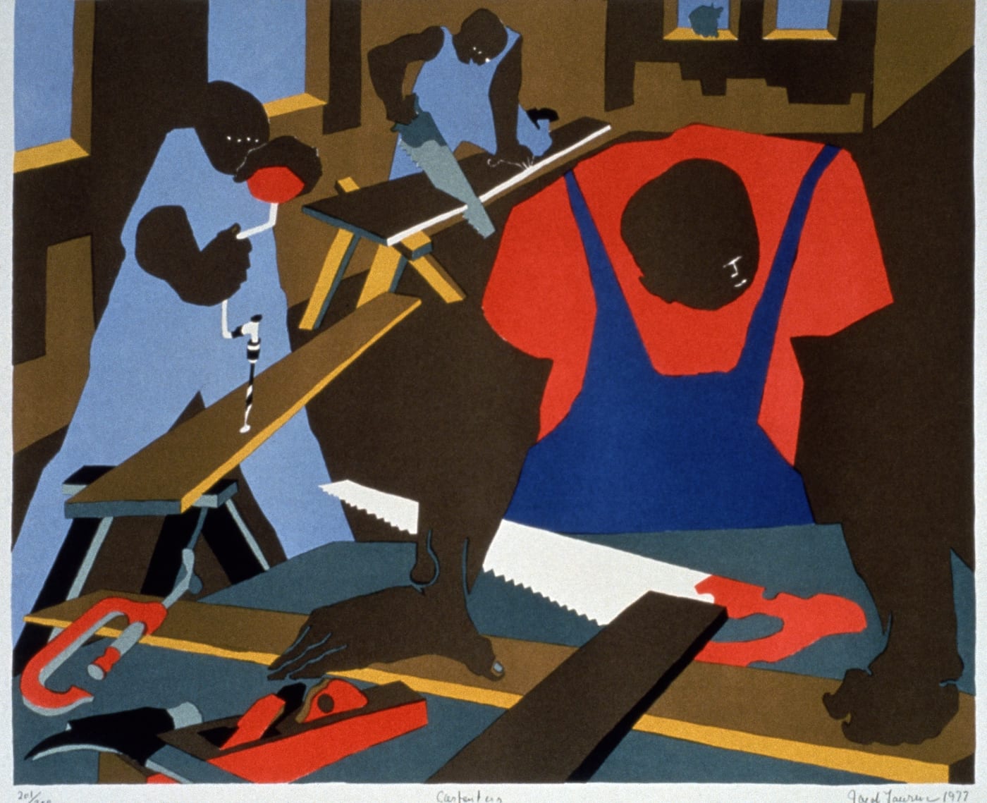 Jacob Lawrence, Carpenters, 1977