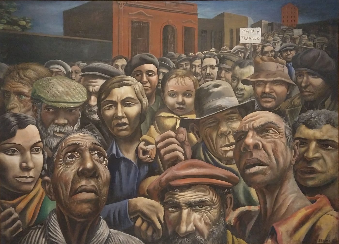 Antonio Berni, Manifestacion (Public Demonstration), 1934